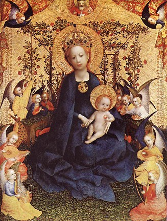 Lochner Madonna im Rosenhag Lochner, Madonna im Rosenhag